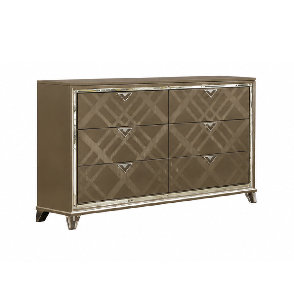 Majestic 42" Dresser with 6 Drawers by Best Home - Brown
