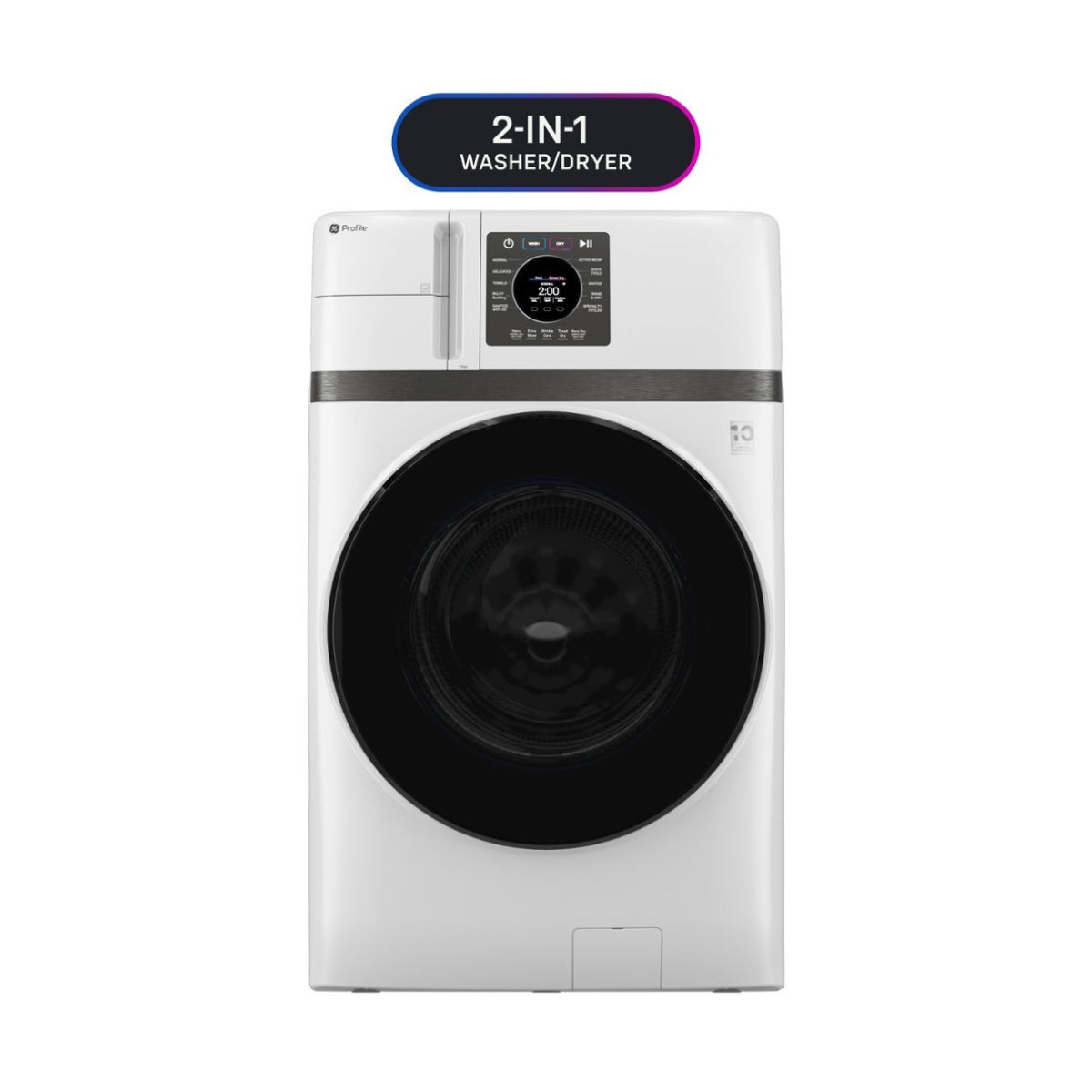 GE Profile PFQ83HSSWWW 4.6 cu. ft. UltraFast Combo Electric Washer and Dryer - White