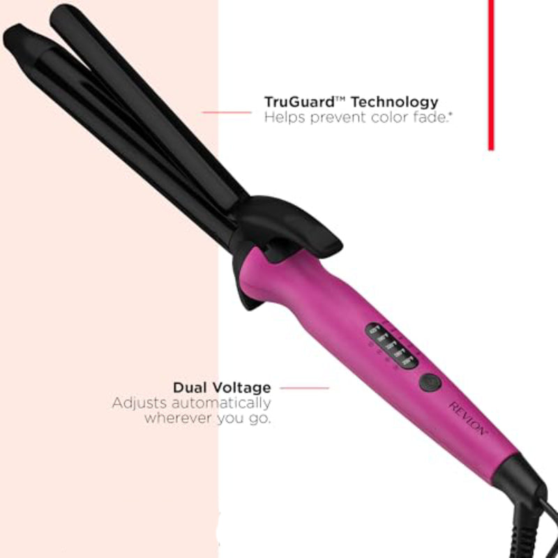 Revlon RVIR1196N1 1" Easy Heat Precision Curling Iron - Pink/Black