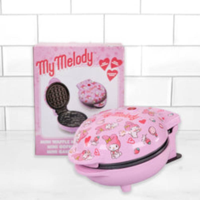 Uncanny Brands WM3/KIT/MY1 Hello Kitty My Melody Mini Waffle Maker - Pink/Black