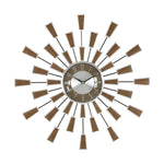 UMA Enterprises Modern 22" Abstract Wall Clock - Brown