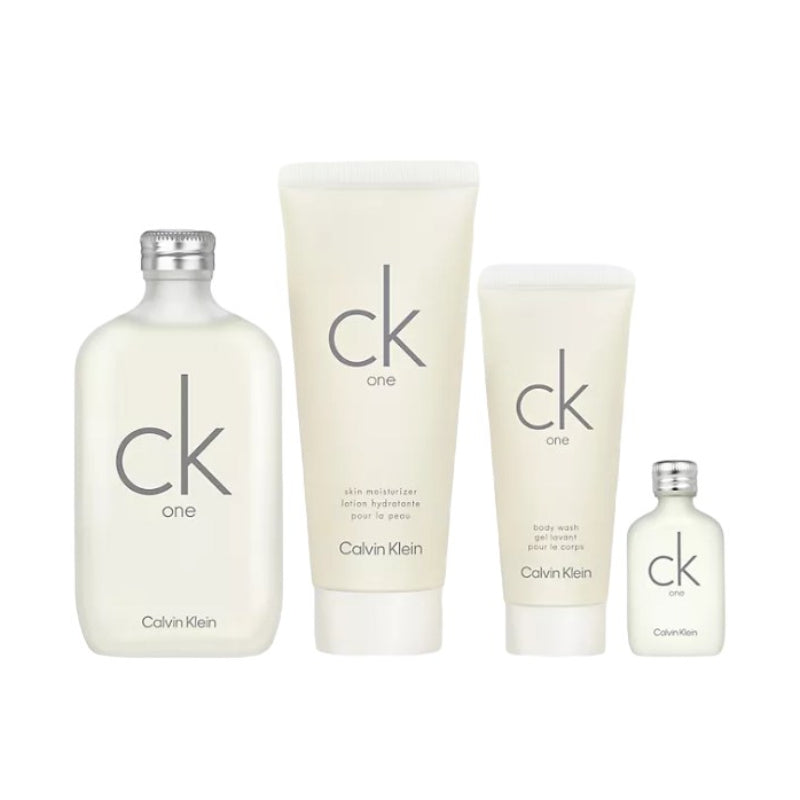 Set de regalo unisex de 4 piezas de Eau de Toilette One de Calvin Klein