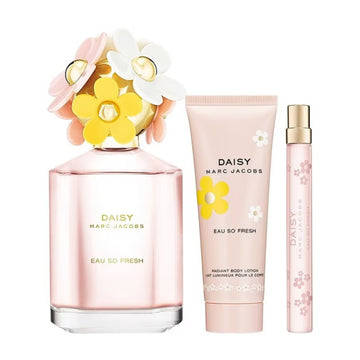 Set de regalo de eau de toilette para mujer de 3 piezas Marc Jacobs Daisy Eau So Fresh