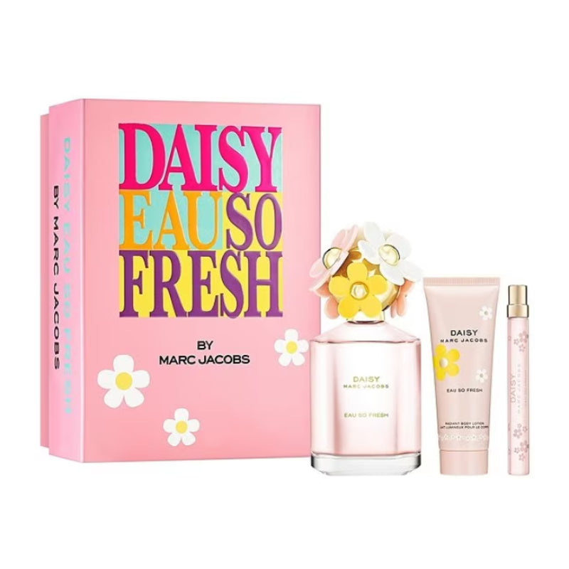 Set de regalo de eau de toilette para mujer de 3 piezas Marc Jacobs Daisy Eau So Fresh