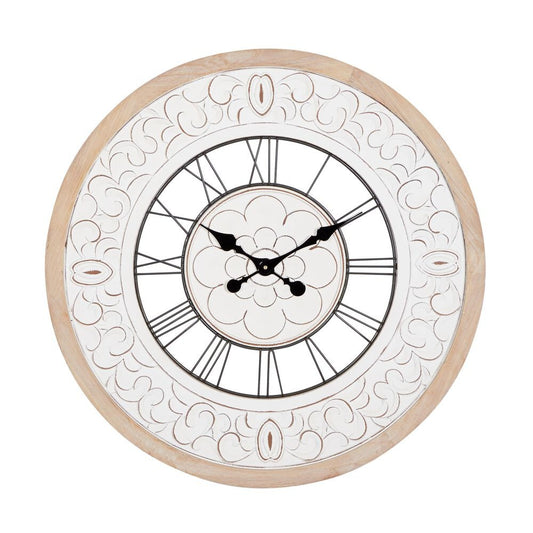 Metal Wood Wall Clock