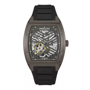 Kenneth Cole New York Men's 40mm Black Strap Watch - Gunmetal Dial