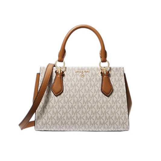 Michael Kors Marilyn Small Crossbody Bag - Vanilla/Acorn