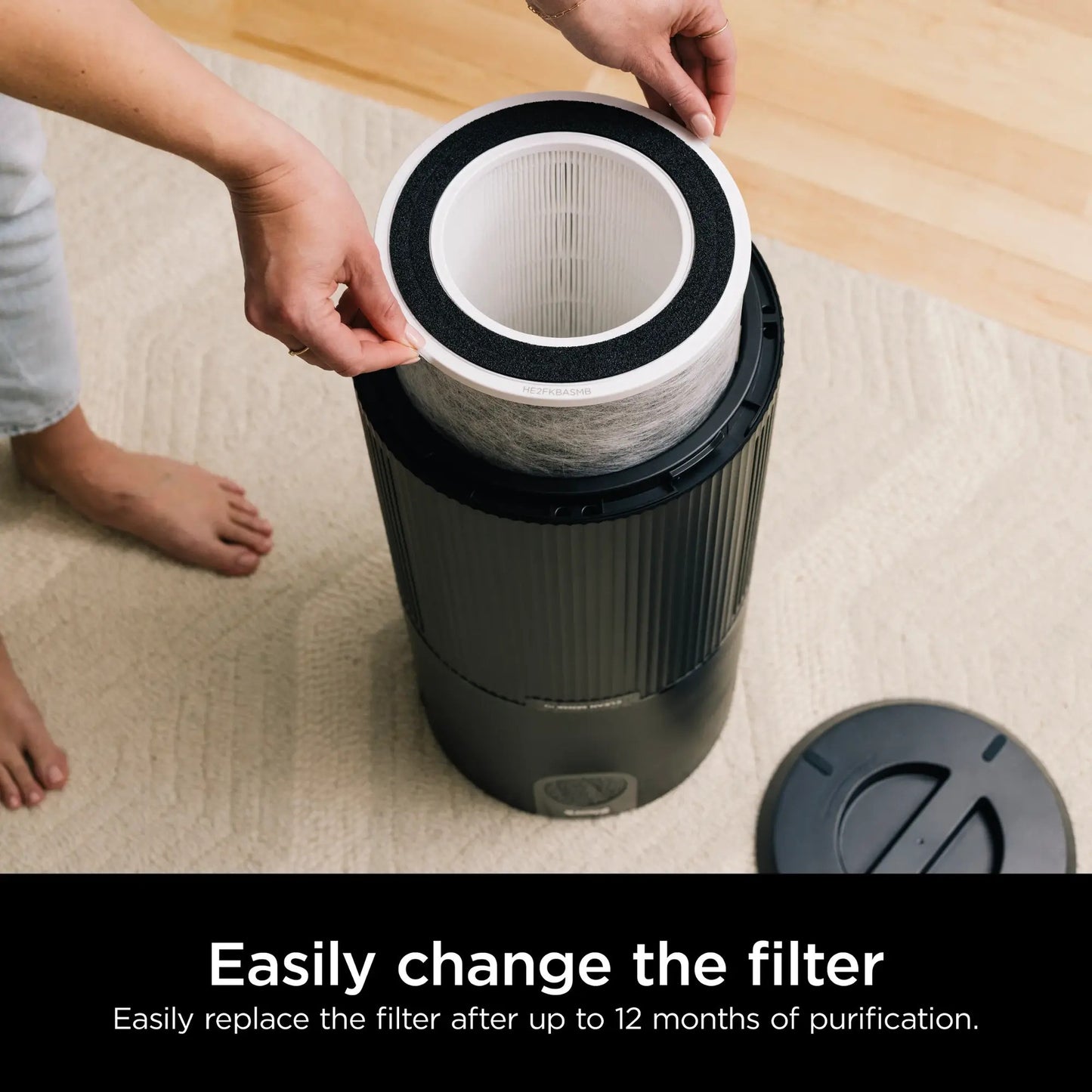 Shark - Air Purifier MAX with True NanoSeal HEPA - Charcoal Grey