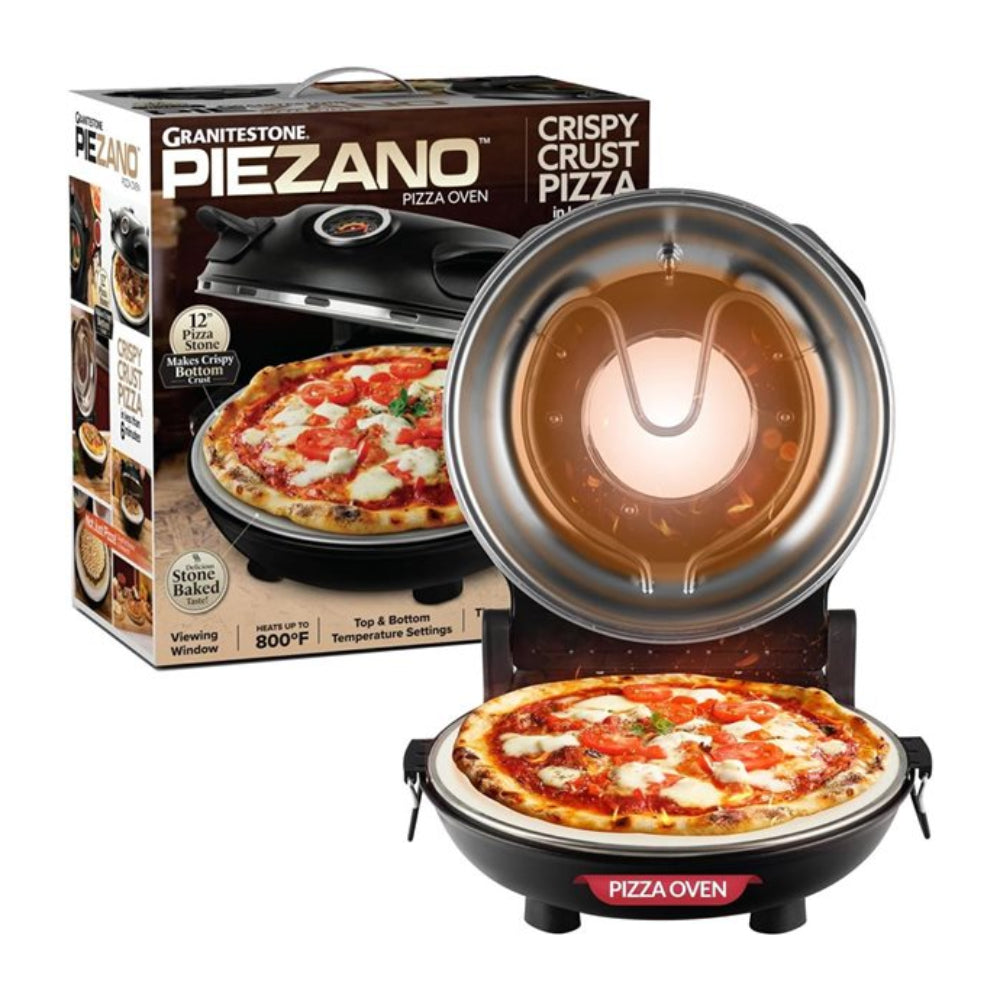 Granitestone 1424 Piezano Countertop Stone Fired Pizza Oven - Black