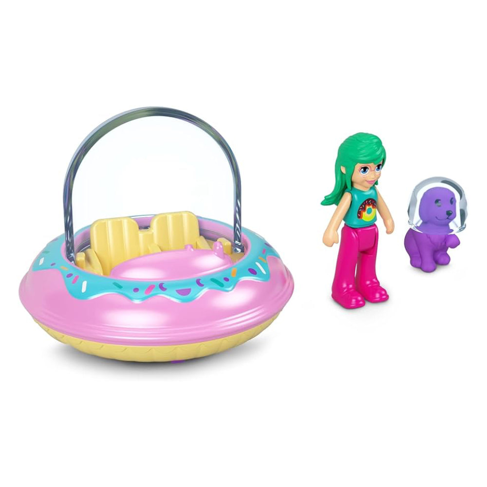 Conjunto de muñeca en miniatura y vehículo de fundición a presión Polly Pocket con minimascota (surtido)