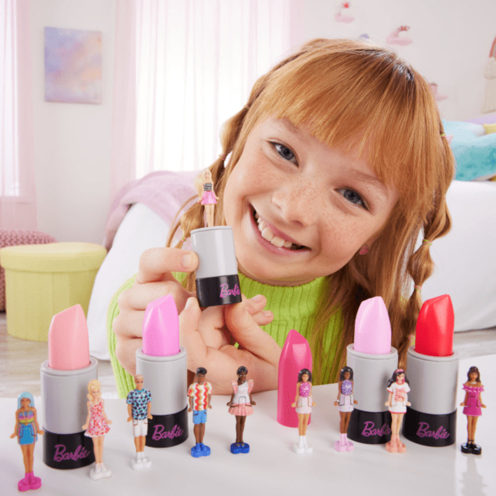 Muñeca Barbie Mini Barbieland Fashionistas en tubo de lápiz labial - Surtido