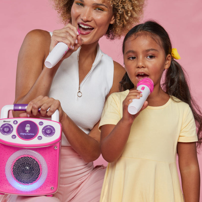 Singing Machine Portable Sparkle Karaoke with 2 Wireless Microphones - Multicolor