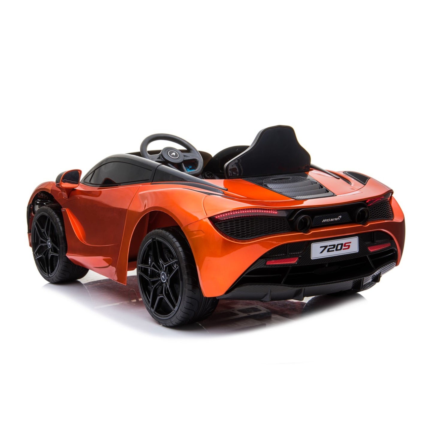 12V Licensed McLaren 720S with LED Lights - Orange - Curacao