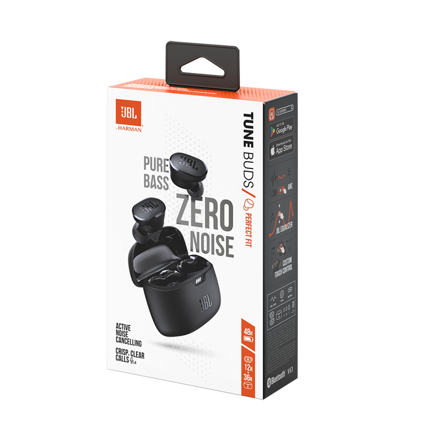 Auriculares con cancelación de ruido JBL Tune Buds, color negro