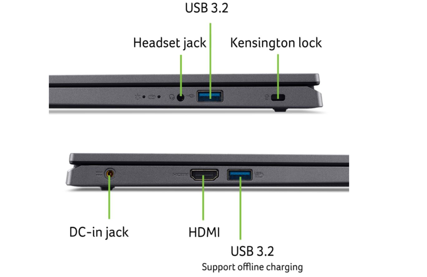 Pantalla táctil IPS FHD de 15,6" de ACER RPL-H CI7