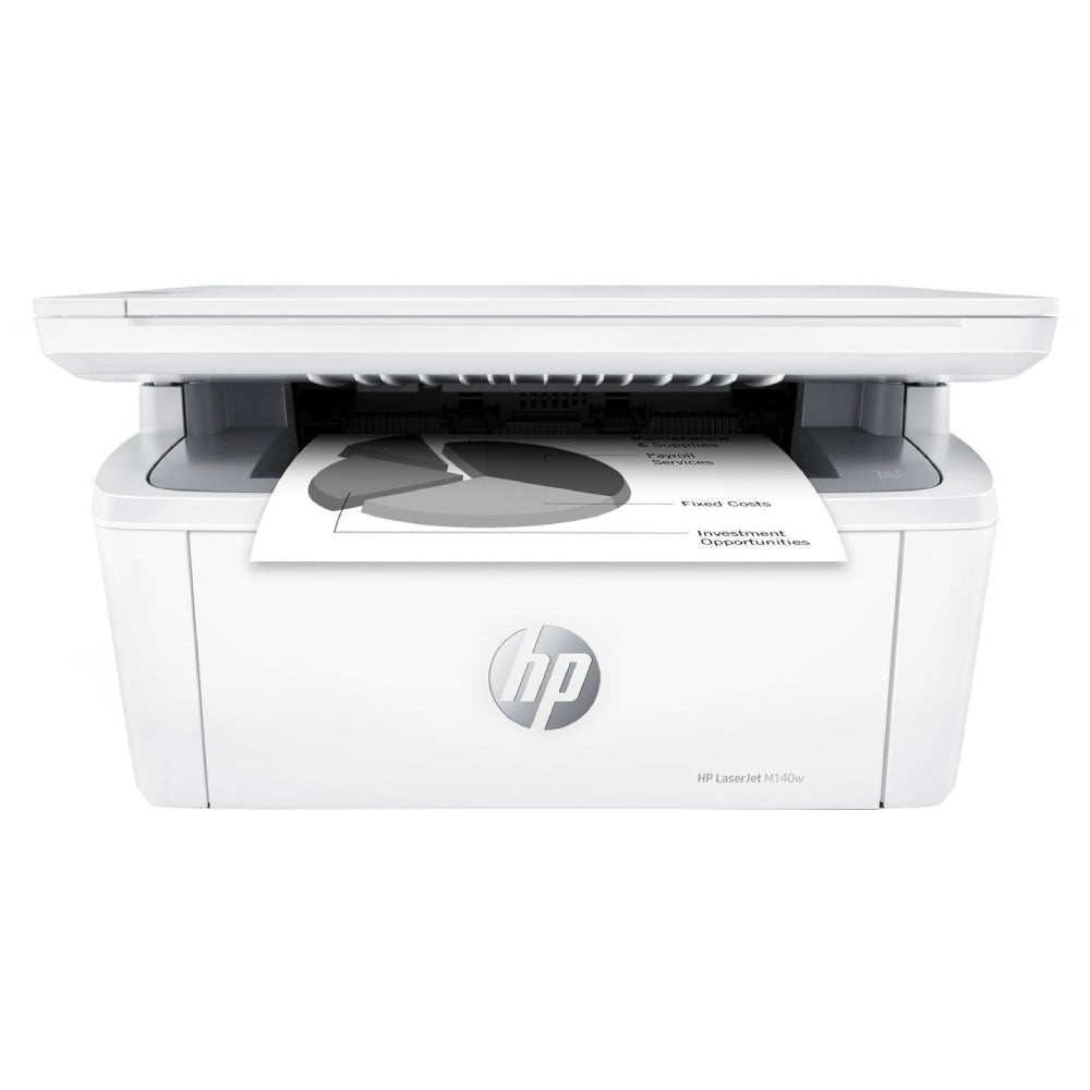 HP LaserJet M140w Wireless Black and White Printer - White