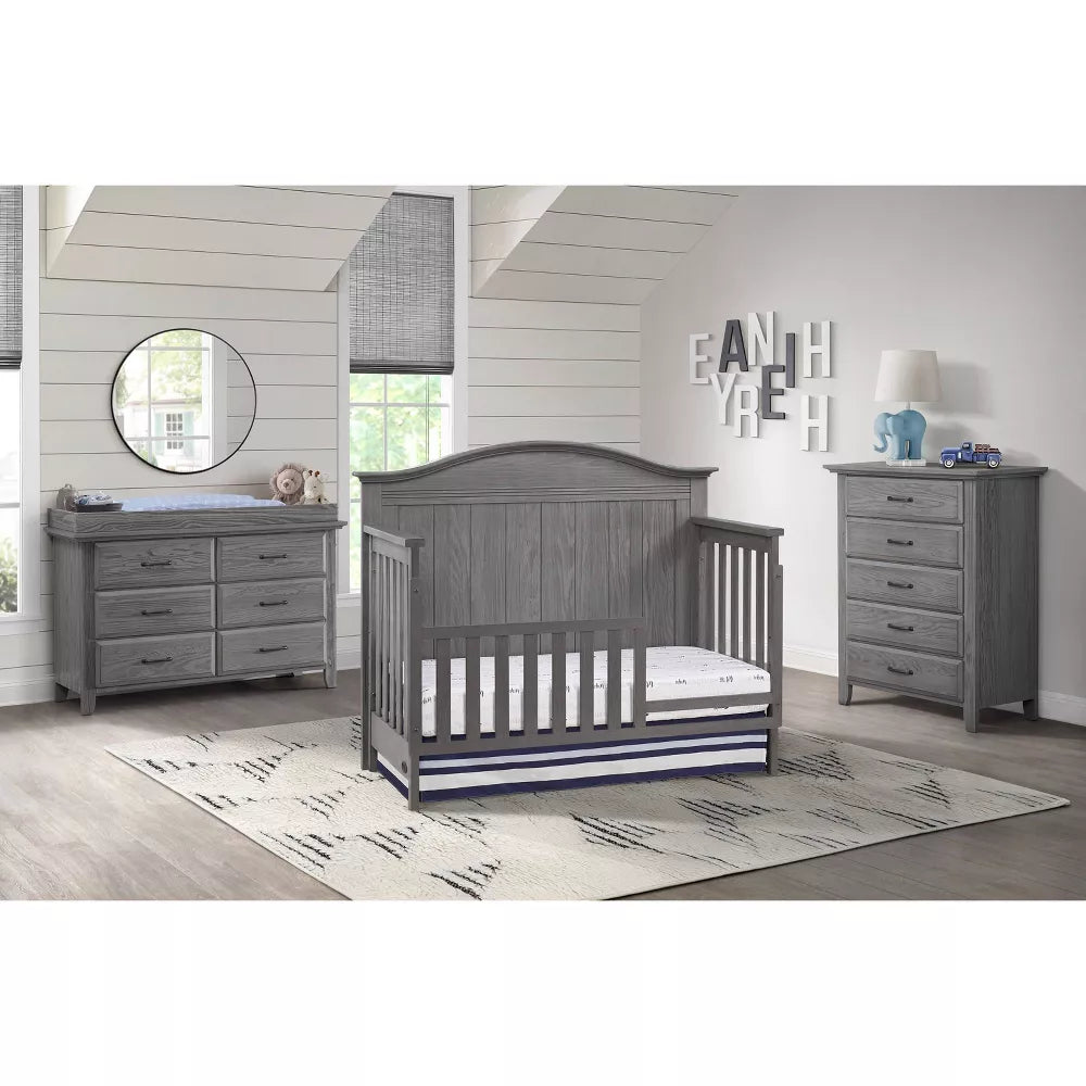 Soho Baby Chandler Graphite Gray 4-in-1 Convertible Crib