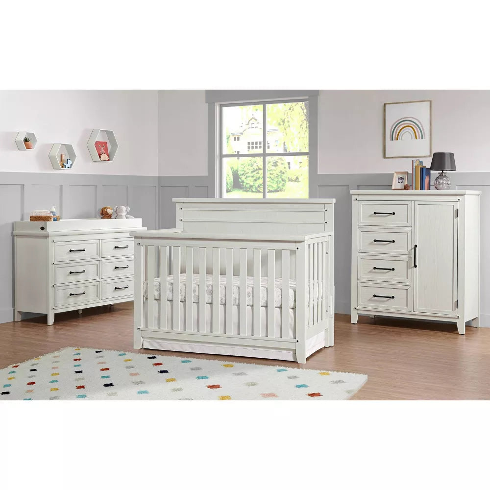 Soho Baby Ellison Rustic White 4-in-1 Convertible Crib