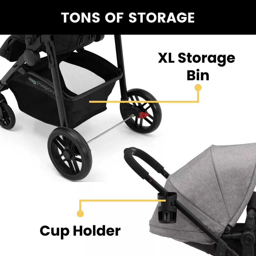 Jeep PowerGlyde 3-in-1 Stroller - Gray