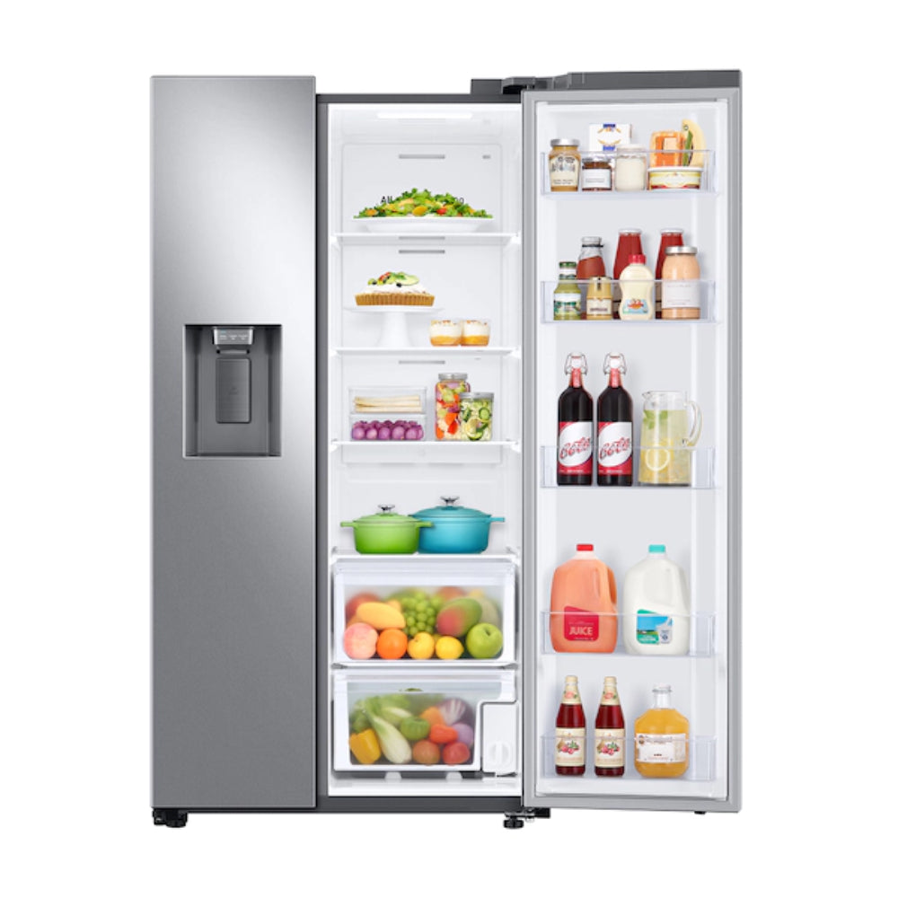 Refrigerador Samsung RS27T5200SR de 27,4 pies cúbicos, de dos puertas, de acero inoxidable resistente 