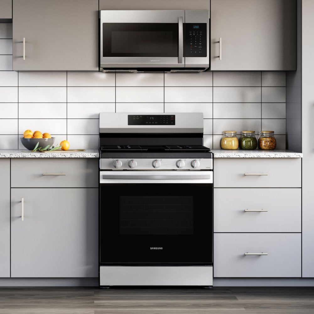 Samsung NX60A6311SS 6.0 cu. ft. Freestanding Gas Range with 18K BTU Dual Power Burner & Self Clean - Stainless Steel