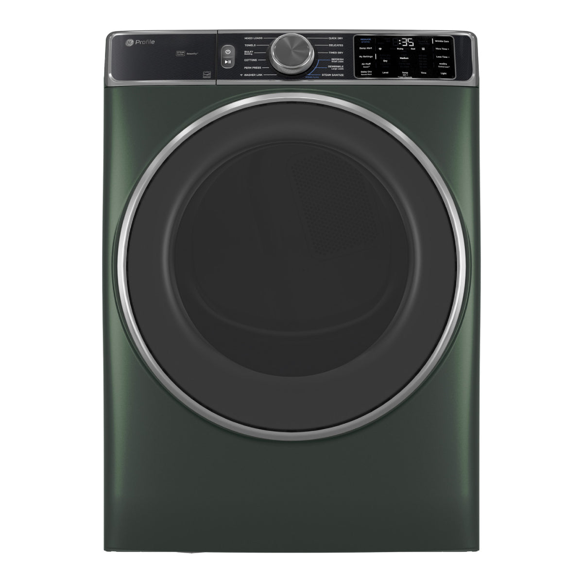 GE Profile PFD95GSPWGN 7.8 cu. ft. Front Load Gas Dryer with Steam and Sanitize Cycle - Jade Green