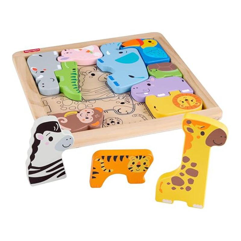 Fisher Price Wooden Animal Puzzle Playset