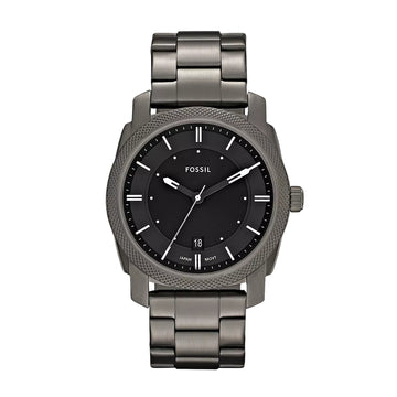 Fossil Machine Men's 42mm Gray Bracelet Watch - Black Dial
