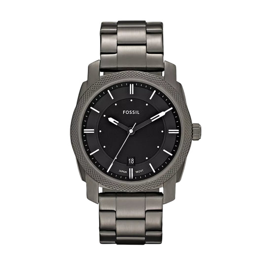 Fossil Machine Men's 42mm Gray Bracelet Watch - Black Dial