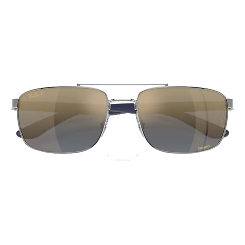 Ray Ban RB3737CH6000 Unisex Rectangle Chromance Sunglasses