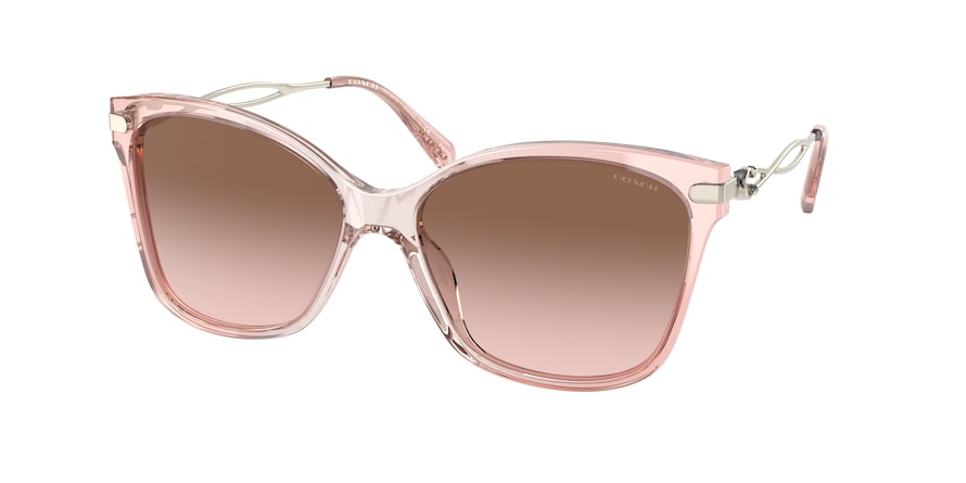 Coach Transparent Pea Brown Rose Sunglasses