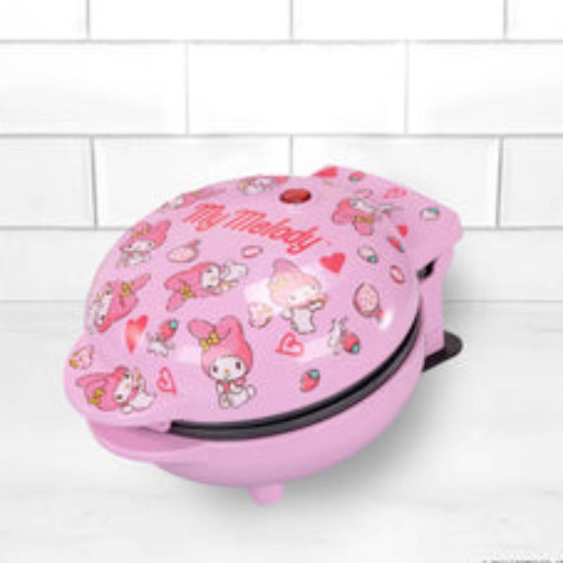 Uncanny Brands WM3/KIT/MY1 Hello Kitty My Melody Mini Waffle Maker - Pink/Black