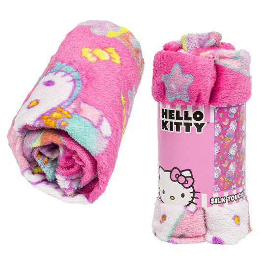 Hello Kitty 40" x 50" Throw Blanket - Dark Pink