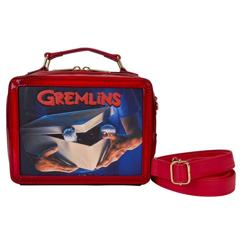 Warner Bros Gremlins 40th Anniversary Vintage Lunchbox Crossbody Bag - Red