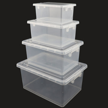 BestHome Transparent Storage Box 4 PC Set