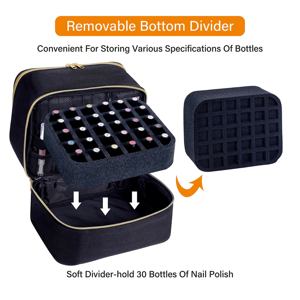 Handheld Double Layer Nail Polish Organizer Tote Bag for Women and Girls - Versatile Cosmetic Case for Nail Art and Essential Oils