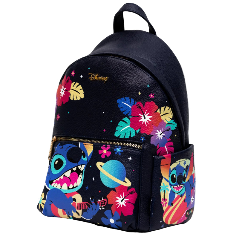 Wondapop Disney 12" Stitch Black Backpack - Black