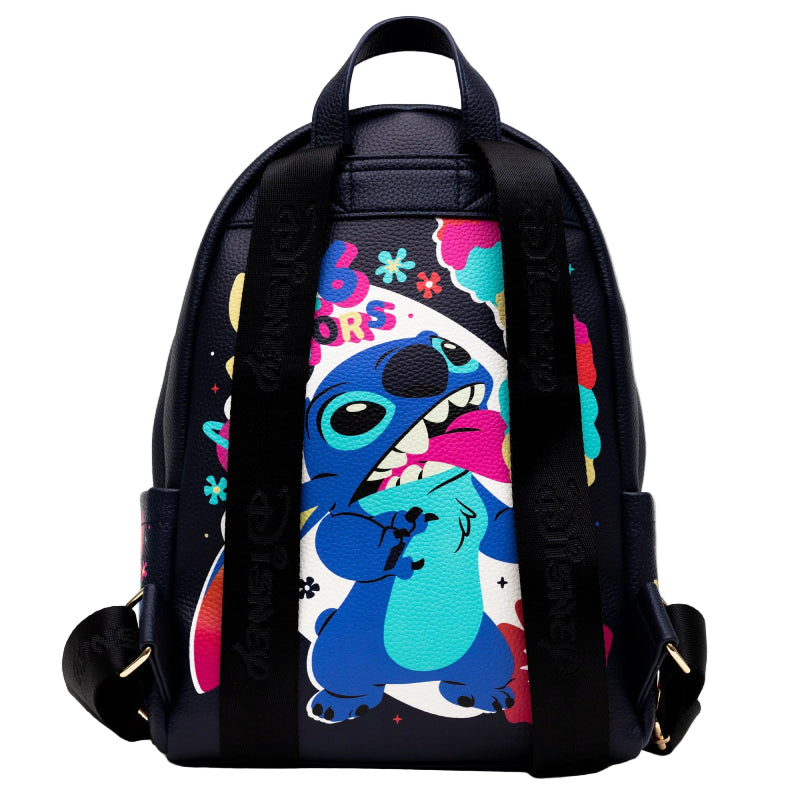 Wondapop Disney 12" Stitch Black Backpack - Black
