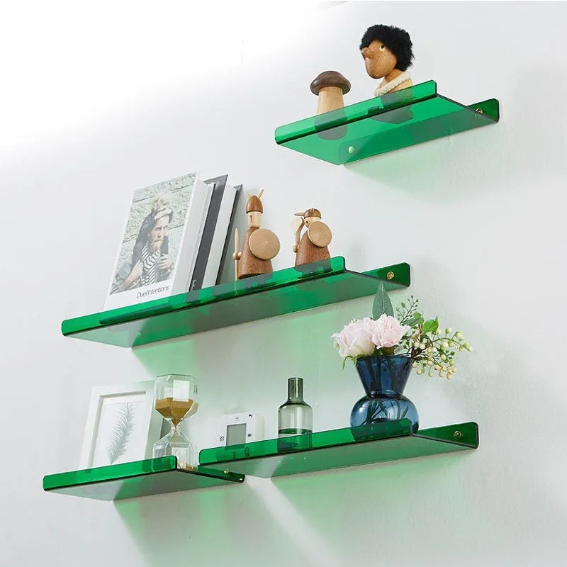Colorful Acrylic Floating Shelf Invisible Storage Rack for Bathroom Kitchen Living Room