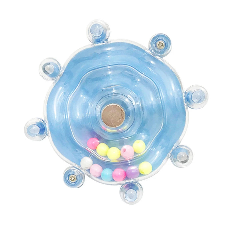 Parrot Flying Saucer Rotating Colorful Pearl Ball Rice Wheel Pet Toy Relieve Stress Bird Fun Boredom Chewing Bird Toy Supplies