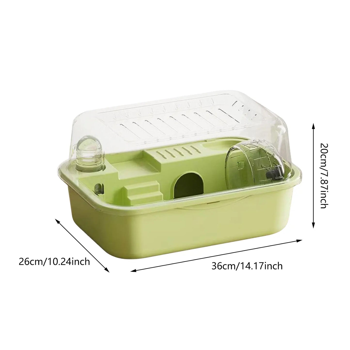 Hamster Habitat Openable Top Portable Hamster Cage for Rats Hedgehog Gerbils Large Hamster Cage Habitat Acrylic Cage Portable