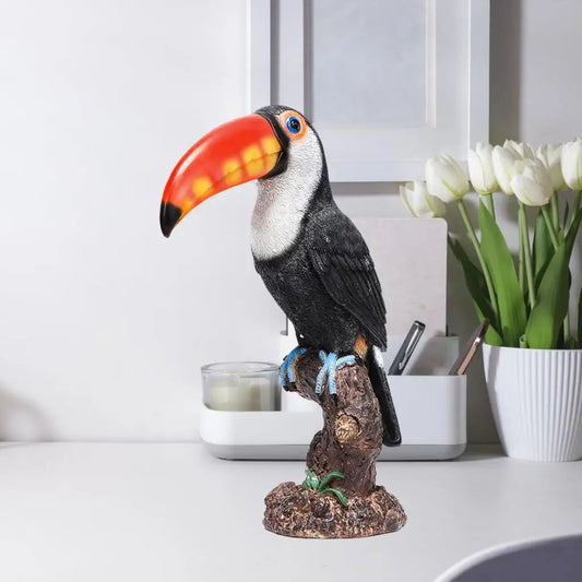Toucan Figurine 12 Inch Tall Indoor Desktop Decoration Realistic Animal Figure for Home Office Teaching Tool
