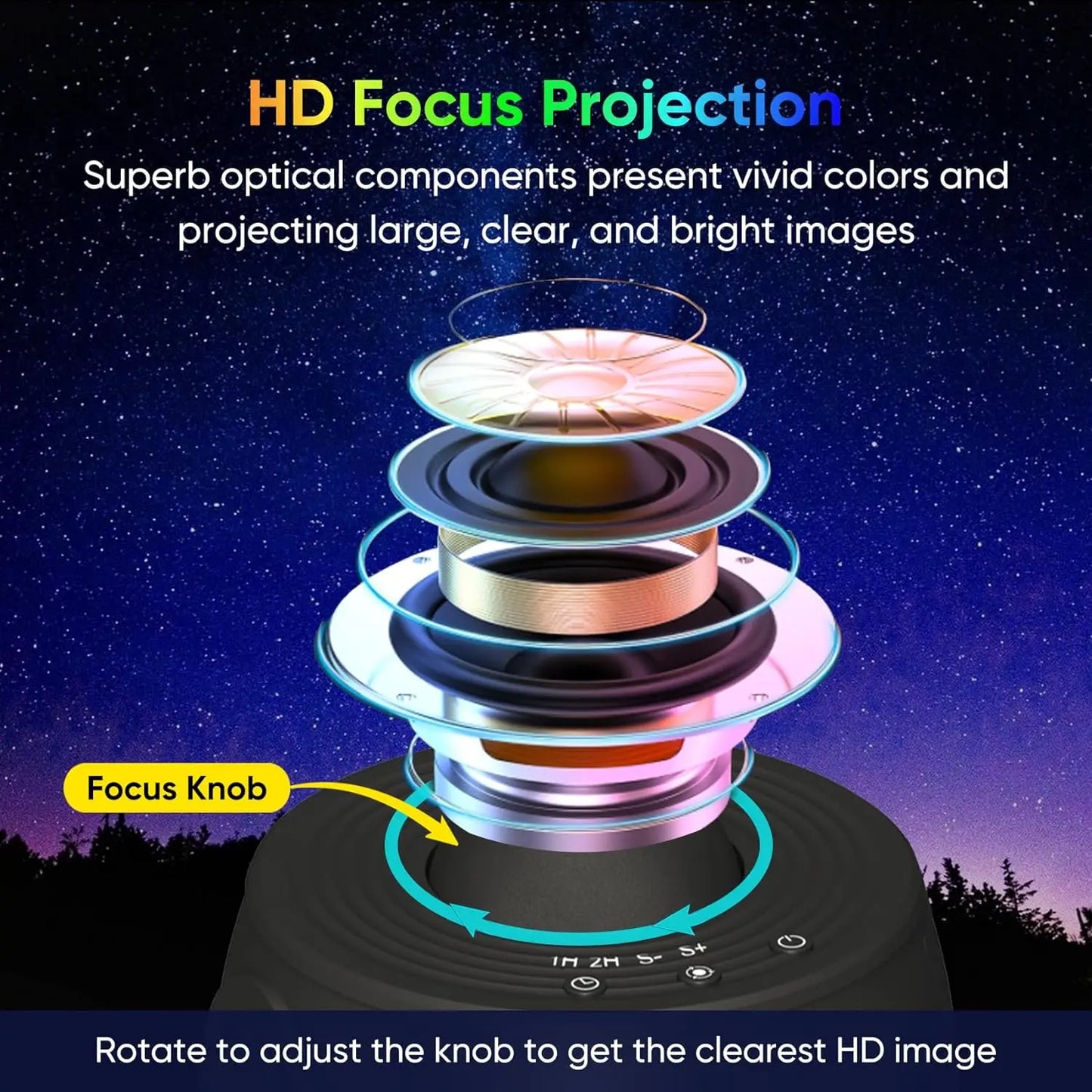 Planetarium Projector Night Light Galaxy Projector 360 Degree Rotation HD Star Projector For Bedroom Ceiling Decor