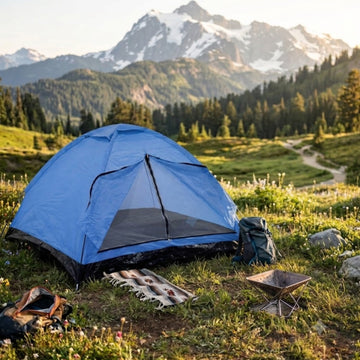 Amy Miller Deluxe Lodge Outdoor Dome Tent for 2 Person - Blue