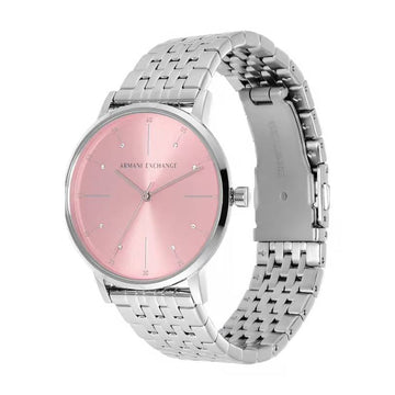Armani Exchange Women's 36mm Silver Bracelet Watch - Pink Dial