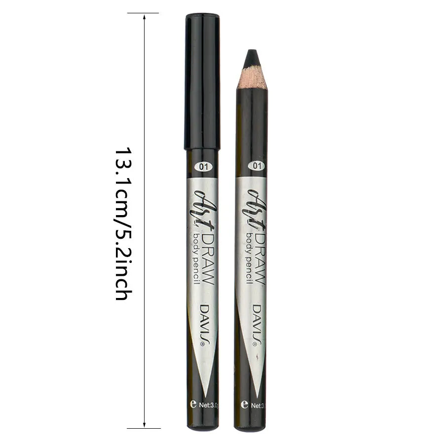 15 Color Eyeliner Lip Liner Pen, Black Blue Multicolor Metallic Pearly Glitter Matte Finish Punk Smokey Style Eye Makeup Pen