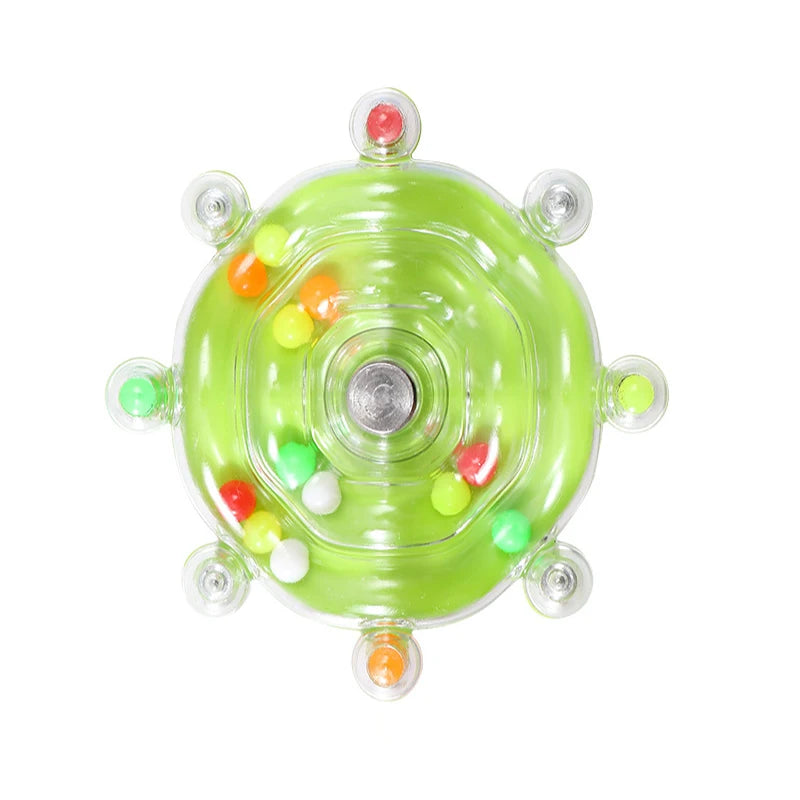 Parrot Flying Saucer Rotating Colorful Pearl Ball Rice Wheel Pet Toy Relieve Stress Bird Fun Boredom Chewing Bird Toy Supplies
