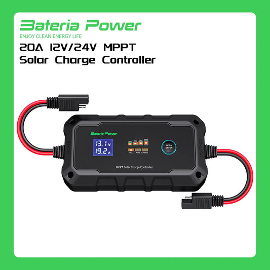 20A 12V/24V MPPT Solar Charge Controller with LCD Display