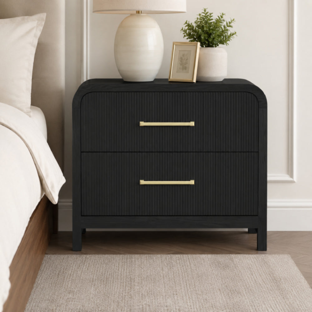 Ridgemont 28" Nightstand with 2 Drawers by Elements - Black