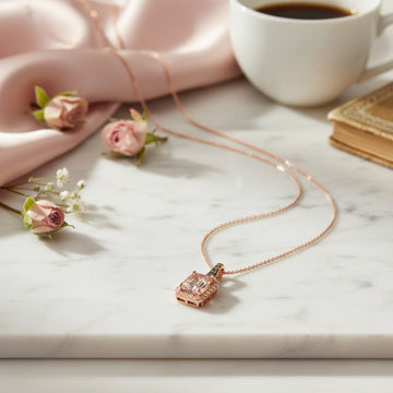 Le Vian Women's 1.16 ct. Peach Morganite, 0.05 ct. Chocolate Diamond and 0.12 ct. Nude Diamond Pendant Necklace in 14K Strawberry Gold